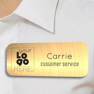 Seu logotipo escovou o Nome de etiqueta de latão r