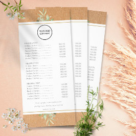 Seu Logotipo Menu de Serviço de Salão de Greenery