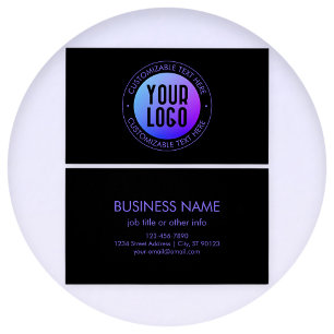 Seu Logotipo & Moderno Gradiente Ombre Azul e Roxo