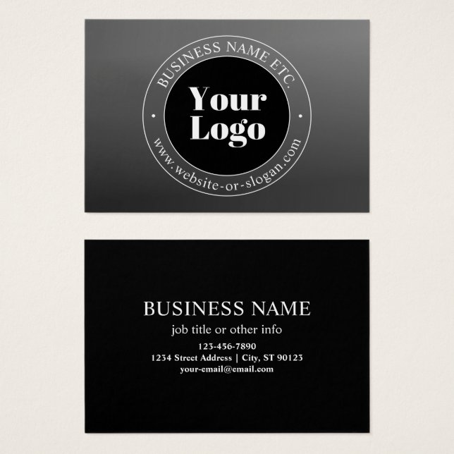 Seu logotipo ou design de negócios & texto editáve (Frente & Verso)