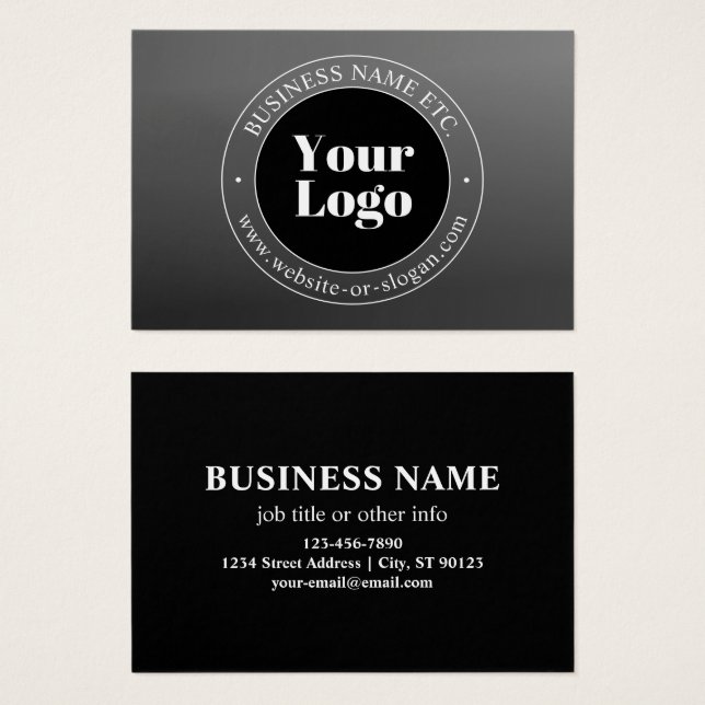 Seu logotipo ou design de negócios & texto editáve (Frente & Verso)