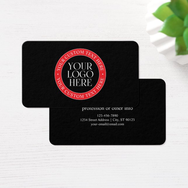 Seu logotipo ou outra imagem | Vermelho Preto e Br (Mesa)