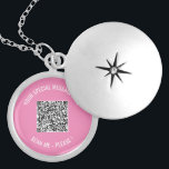 Seu Modelo de Colar de Mensagens de Código QR<br><div class="desc">Escolha Cores e Fontes - Design o Colar Personalizado com Informações de Verificação do Código QR e Texto Personalizado Colar / Presente - Adicionar o Código QR - Imagem ou Logotipo - Foto / e Texto - Nome ou outras informações / mensagem - Redimensionar e Mover ou Remover / Adicionar...</div>