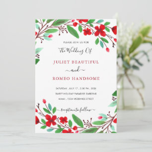 Seu Modelo de Convite para Casamento de Aquarela F
