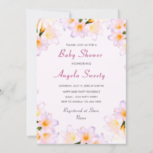 Seu modelo de Convite para Chá de fraldas com Líri