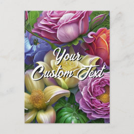 Seu Modelo de Flores Mistas de Texto Personalizado