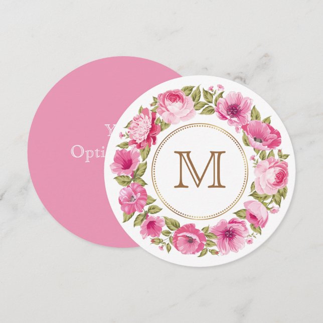 Seu Monograma em convites personalizados de Quadro (Frente/Verso)