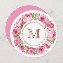 Seu Monograma em convites personalizados de Quadro