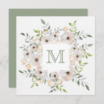 Seu Monograma em convites personalizados de Quadro