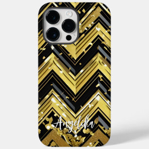 Seu nome aqui em Chevron Black e Dourado