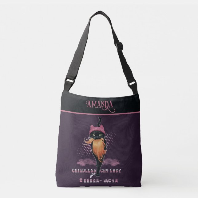 Seu Nome Aqui - Gato Infantil Lady Harris Tote Bag (Frente)