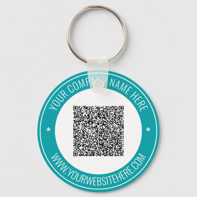 Seu nome de código QR Chaveiro Promocional do site (Frente)
