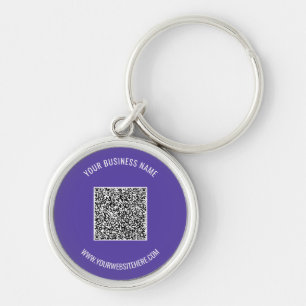 Seu Nome de Código QR Informações Cores Chaveiro P