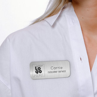 Seu Nome de etiqueta de Prata Metálica Radial Brut