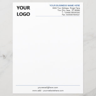 Seu nome de logotipo Endereço e Informações de con