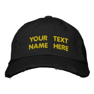 Seu nome de texto bordou o Boné Baseball