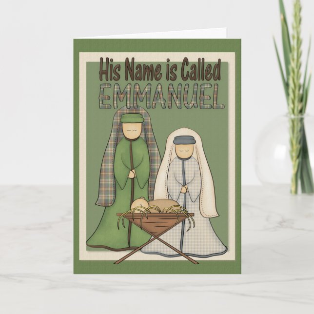 Seu nome é cartão do Natal de Emmanuel (Frente)