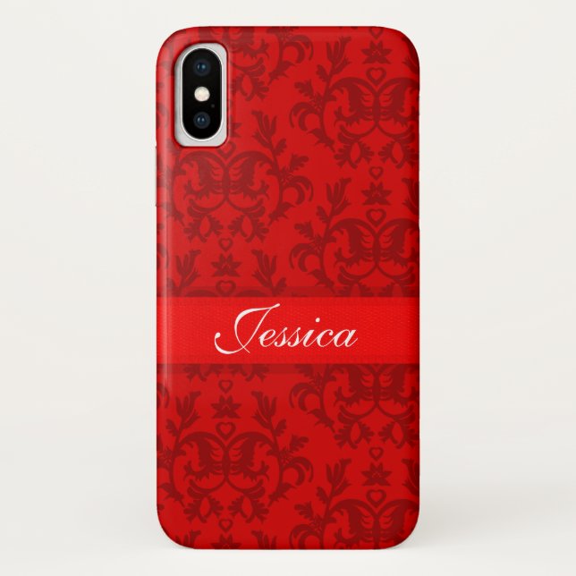 Seu nome é Damask Red capas de iphone (Verso)