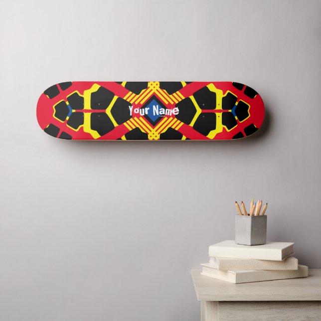 Seu nome é Skateboard personalizável (Arte de parede (Horz))