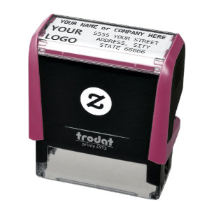 Seu nome Endereço Carimbo do logotipo - Fonte/cor