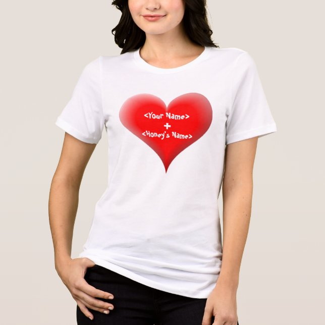 Seu nome + nome do mel T-shirt personalizada (Frente)