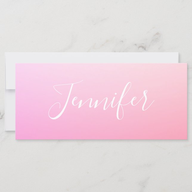 Seu nome ou palavra | Mouse rosa (Frente)