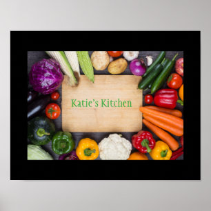 Seu nome personalizado, Kitchen Art Poster