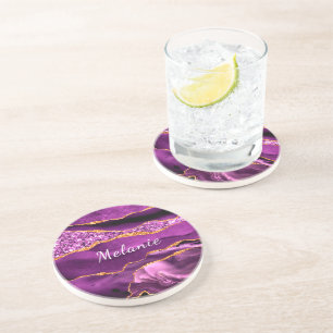 Seu nome Porta copos Presente Age Violeta Roxa Dou