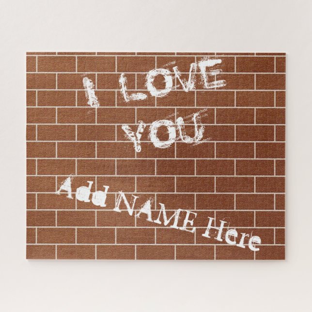Seu Nome Quebra-cabeça - Uma Parede De Brick - Eu  (Horizontal)