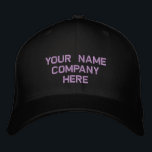 Seu nome Texto personalizado e Boné bordado de cor<br><div class="desc">Escolha Cor e Fonte - Design o seu próprio Promocional bordado personalizado Business ou Baseball Hats com texto personalizado - Adicione o seu texto - Nome - Empresa / Número / Carta / Slogan - Linha de etiquetas / ou site na web, telefone, e-mail, identificador de mídia social, logotipo -...</div>