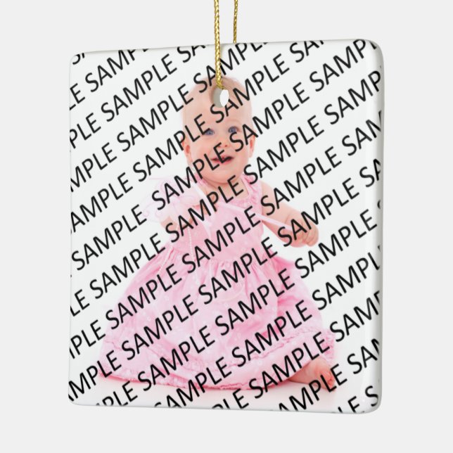 Seu ornamento cerâmico da foto favorita (Esquerda)