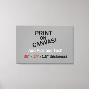 Seu PIC nas canvas - 36" x 24" (1,5" densamente)