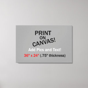 Seu PIC nas canvas - 36" x 24" (.75" densamente)