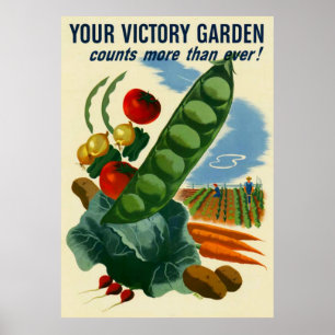 Seu poster do jardim de vitória WWII (em muitos