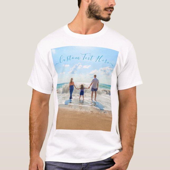 Seu Presente de Camisa Fotográfica com Texto Perso (Frente)