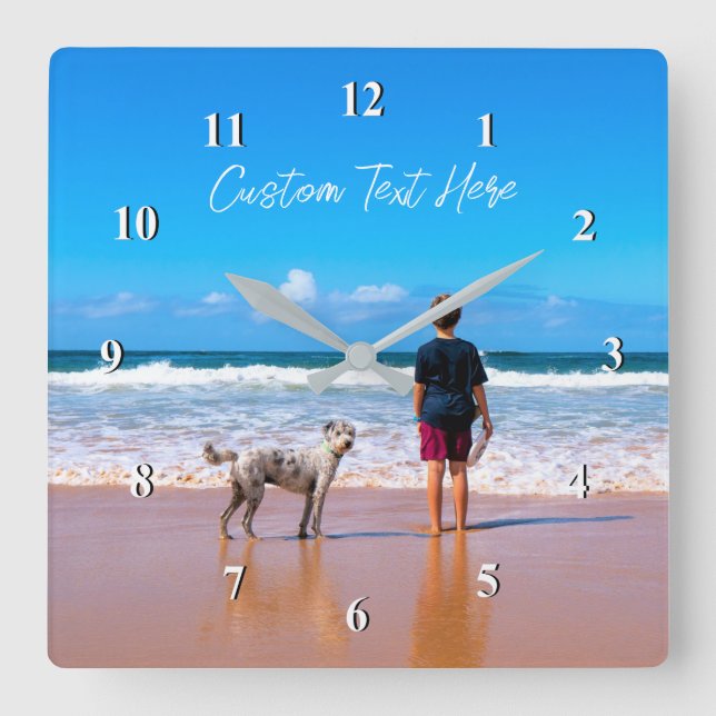 Seu Presente de Relógio de Parede de Fotografias c (Frente)