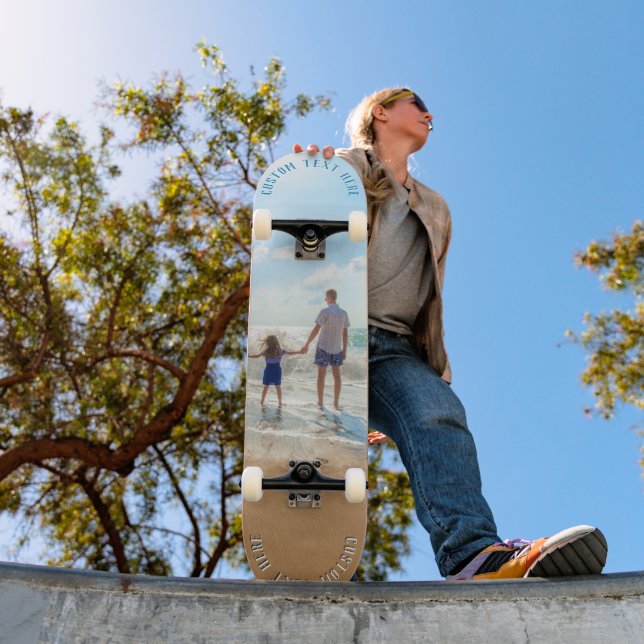 Seu Presente de Skate com Foto e Nome em Texto Per (Ao ar livre 1)