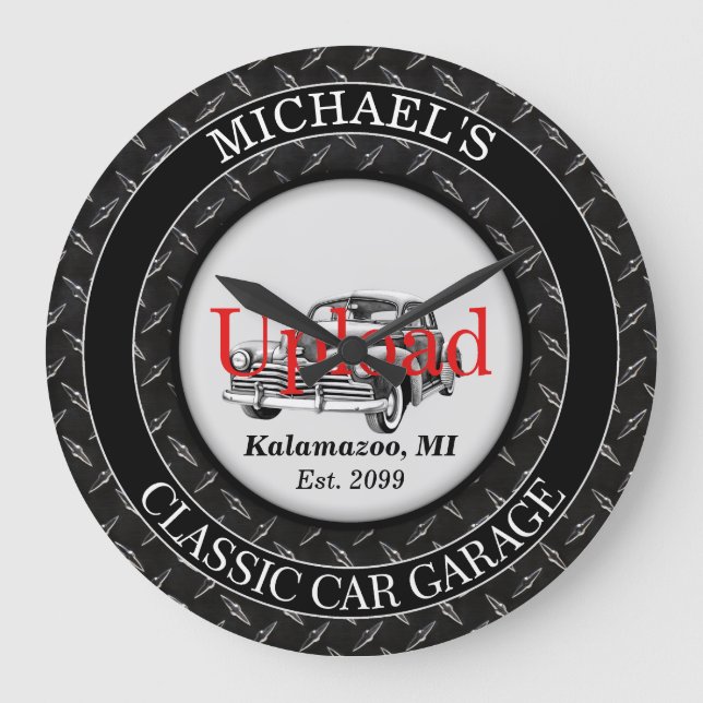 Seu relógio de parede de carregamento de fotos do  (Frente)