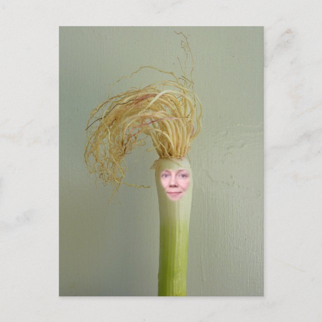 Seu rosto no cartão postal da ceia Primavera (Frente)