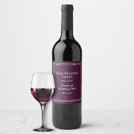 Seu rótulo particular Vinho de Blackberry casado