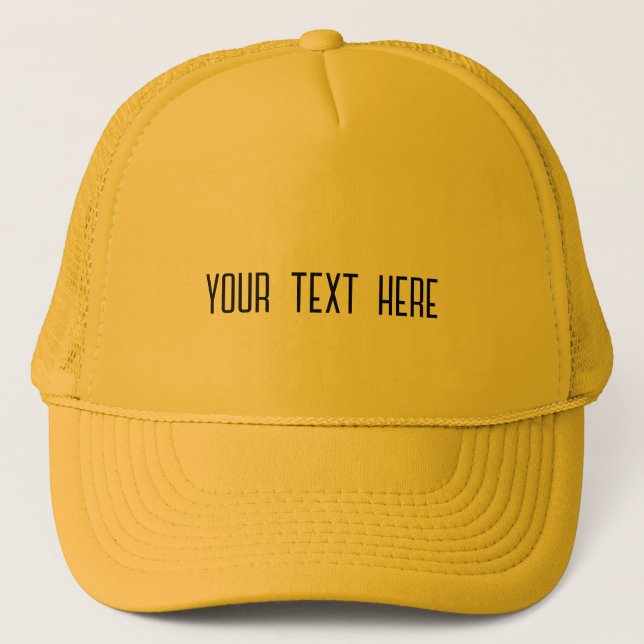 Seu Texto Aqui Ostenta Bonés Personalizados De Tex (Frente)