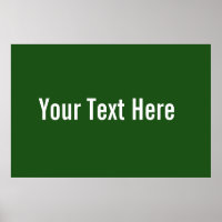 Seu Texto Aqui Poster Horizontal Verde Personaliza