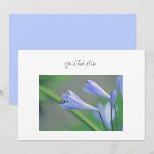 Seu Texto Convite Flores Azuis Lindas