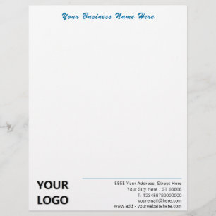 Seu texto de logotipo Fonte e Cores Papel Timbrado