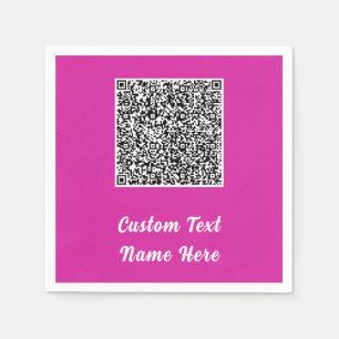 Seu Texto de Scan de Código QR Nome Guardanapos de