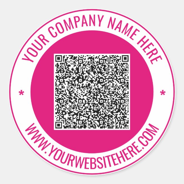 Seu texto personalizado de código QR e seu adesivo (Frente)