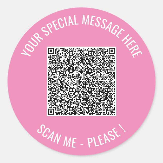 Seu Texto Personalizado do Código QR e Adesivos de (Frente)