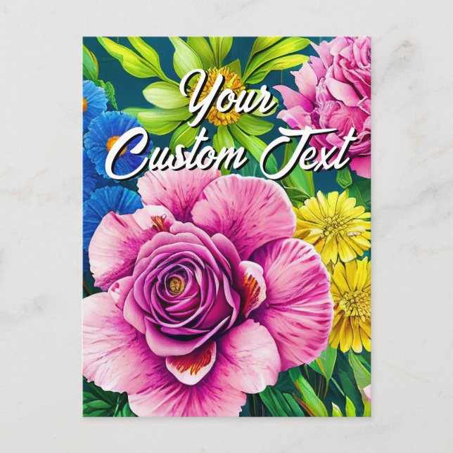 Seu Texto Personalizado Modelo de Flores 28 (Frente)