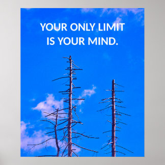 Seu Único Limite É A Sua Mente Poster Motivacional
