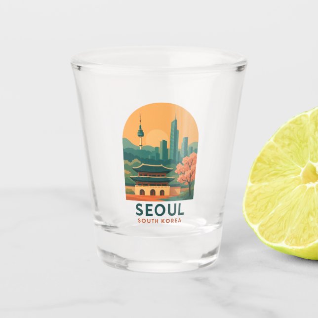 Seul Coreia do Sul Copo de Shot – Arte de Viagem V (Frente)